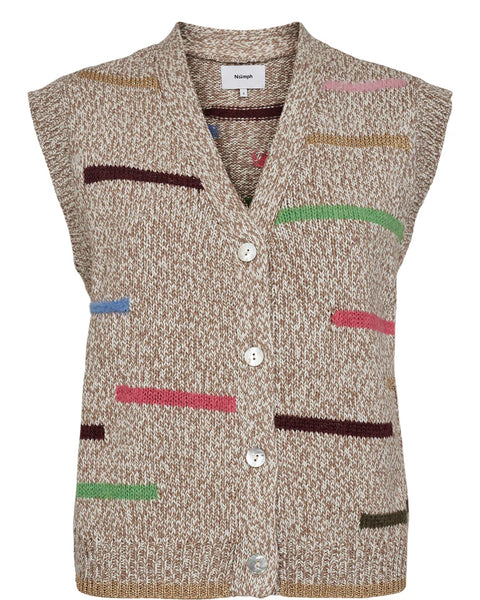 Numph Nuiga Melange Knitted Vest