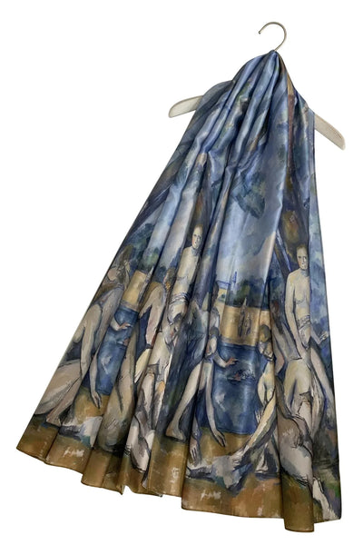 Cezanne Post Impressionism The Bathers Painting Print Art Silk Scarf