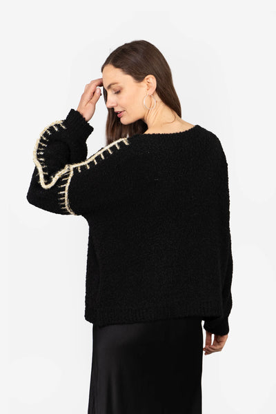 MSH Contrast Stitch Knit