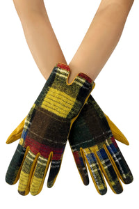 Mustard Tartan Gloves