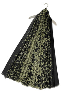 Khaki Animal Print Scarf