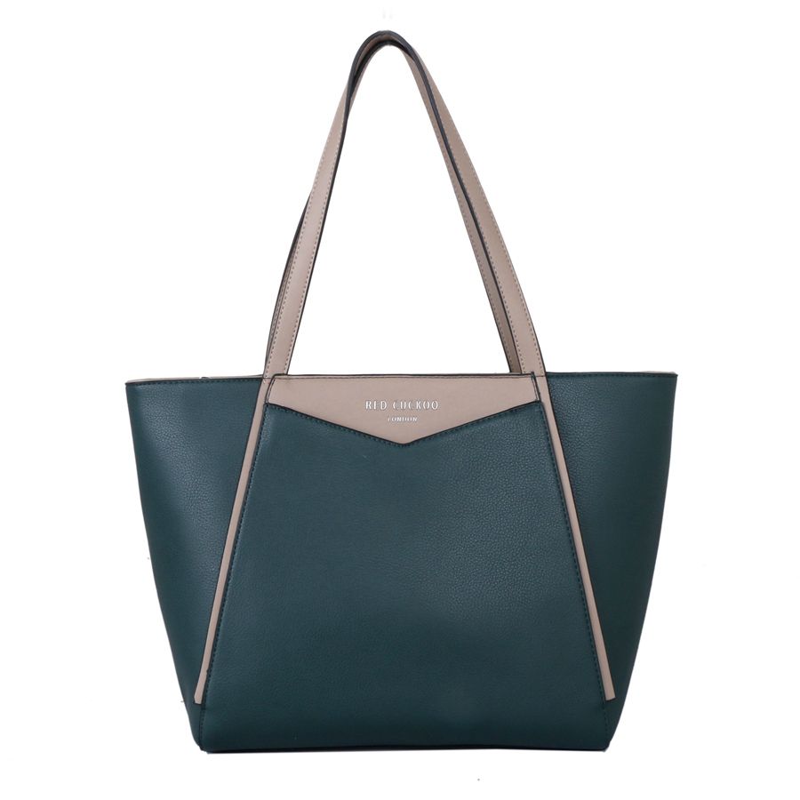 Red Cuckoo Green Medium Shopper Bag