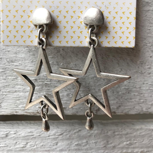 Silver star earrings Nantwich Cheshire