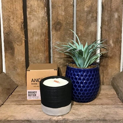Brandy Butter Scented Concrete Candle