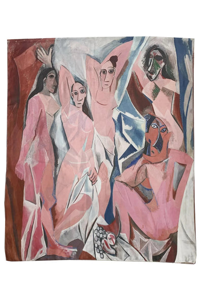 Picasso Cubism Les Demoiselles Painting Print Art Silk Scarf