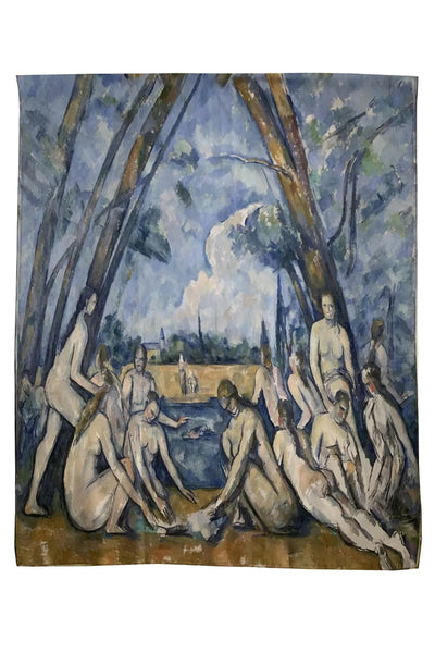 Cezanne Post Impressionism The Bathers Painting Print Art Silk Scarf