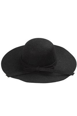 Black felt floppy hat