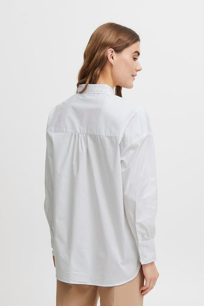 Fransa White Long Sleeved Shirt